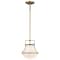 Nuvo Valdora 1-Light Pendant 10 in. Natural Brass White Opal Glass 60/7862 - alternate 4